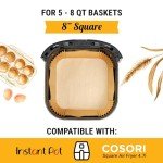 120pcs 8-Inch Air Fryer Disposable Parchment Liners