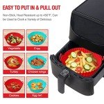 2-Pack Silicone Liners for Air Fryer Baskets