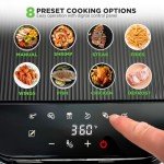 Nutrichef 5.8 Quart Transparent Air Fryer with 8 Modes
