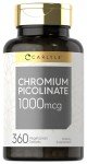 Carlyle Ultra Chromium Picolinate 1000mcg, 360 Tablets