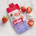 SlimFast Strawberry Protein Shake - Meal Replacement 12 Count