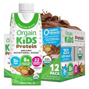 Orgain Chocolate Organic Kids Protein Shake - 12 Pack