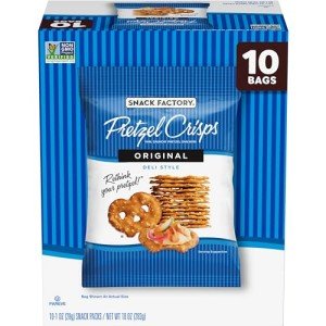 Original Pretzel Crisps Snack Bags, 10 Count