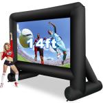 GZKYYLEGS 14 Feet Indoor and Outdoor Inflatable Blow up Mega Movie Projector Screen with Carry Bag for Front and Rear Projection