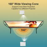 Projector Screen with Stand Foldable Portable Movie Screen（16：9）, HD 4K Double Sided Indoor Outdoor Projection Screen for Home Theater (100 Inch)