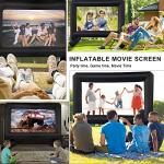 GZKYYLEGS 14 Feet Indoor and Outdoor Inflatable Blow up Mega Movie Projector Screen with Carry Bag for Front and Rear Projection