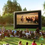 XHYCPY 20 Feet Inflatable Projector Screen Outdoor Inflatable Movie Screen with Air Blower Storage Bag, Easy Set Up Blow Up Screen for Backyard Movie Night, Theme Parties, Celebrations
