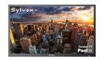 SYLVOX 32-Inch Outdoor TV, Full Sun Outside TV, 1500 Nits Brightness, IP55 Waterproof, 1080P FHD, Google Smart TV OS, Voice Control Remote, WiFi 5G, for Patio, Deck, Terrace, Backyard (Pool SE, 2025)