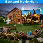 Projector Screen Indoor,JWSIT 100 inch Outdoor Movie Screen-Upgraded 3 Layers PVC 16:9 Outdoor Projector Screen,Portable Video Projection Screen with Carrying Bag for Home Theater Backyard