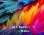 SYLVOX 32 inch Outdoor TV, Full Sun Outdoor Television 1500 Nit High Brightness, 1080P FHD Sunlight Readable Display, IP55 Weatherproof TV, Smart TVs for Outdoor Entertainment (Pool SE/2025)