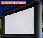 HuaKastro 16 FT Outdoor Inflatable Projector Screen – One-Piece Design, Easy Setup Blow-Up Screen with Quiet Fan, Perfect for Backyard Movie Nights & Events (Stable Base)