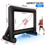 GZKYYLEGS 14 Feet Indoor and Outdoor Inflatable Blow up Mega Movie Projector Screen with Carry Bag for Front and Rear Projection
