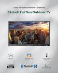 SYLVOX 32-Inch Outdoor TV, Full Sun Outside TV, 1500 Nits Brightness, IP55 Waterproof, 1080P FHD, Google Smart TV OS, Voice Control Remote, WiFi 5G, for Patio, Deck, Terrace, Backyard (Pool SE, 2025)