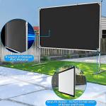Projector Screen Indoor,JWSIT 100 inch Outdoor Movie Screen-Upgraded 3 Layers PVC 16:9 Outdoor Projector Screen,Portable Video Projection Screen with Carrying Bag for Home Theater Backyard