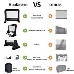 HuaKastro 16 FT Outdoor Inflatable Projector Screen – One-Piece Design, Easy Setup Blow-Up Screen with Quiet Fan, Perfect for Backyard Movie Nights & Events (Stable Base)