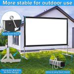Projector Screen Indoor,JWSIT 100 inch Outdoor Movie Screen-Upgraded 3 Layers PVC 16:9 Outdoor Projector Screen,Portable Video Projection Screen with Carrying Bag for Home Theater Backyard