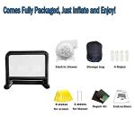 HuaKastro 16 FT Outdoor Inflatable Projector Screen – One-Piece Design, Easy Setup Blow-Up Screen with Quiet Fan, Perfect for Backyard Movie Nights & Events (Stable Base)