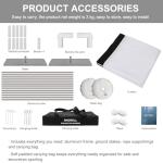 Outdoor Projector Screen with Stand 100 Inch: Portable Projection Screen 16:10 4K HD Outdoor Movie Screen with Carry Bag for Home Backyard Theater