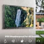 SYLVOX 32" Smart Outdoor TV,1080P Full Sun Outdoor Television with 1500 Nits High Brightness, IP55 Weatherproof TV for Outside, Google System WiFi Bluetooth Google Assistant Chromecast (Pool Se)