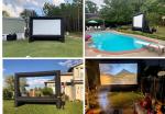 XHYCPY 20ft Inflatable Projector Screen for Outside Inflatable Movie Screen Outdoor with Air Blower Storage Bag, Easy Set Up Blow Up Screen for Backyard Movie Night, Theme Parties, Celebrations