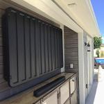 Outdoor TV Hard Cover Weatherproof Protection for Television - Mounts Right on The Wall - TV Wall Mounting Bracket Included … (45-55 inch), Black