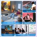 180 Inch Outdoor Projector Screen with Stand: VOOPVOR Portable Projection Screen and Stand, Indoor Rear Front Movie Screen 16:9 4K HD, with Carry Bag, Height Adjustable for Home Theater RVs Camping