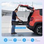 180 Inch Outdoor Projector Screen with Stand: VOOPVOR Portable Projection Screen and Stand, Indoor Rear Front Movie Screen 16:9 4K HD, with Carry Bag, Height Adjustable for Home Theater RVs Camping