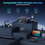 [Google TV/Voice Control]GooDee 4K UHD Smart Projector with WiFi and Bluetooth, Portable Movie Projector with Netflix / Prime Video / YouTube Built-in, Dolby Sound Home Theater for Indoor/Outdoor