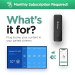 OptiSigns OptiStick Digital Signage Player - Android-Based 4K UHD HDMI Stick, Quad Core, WiFi/Ethernet, Remote Screen Management