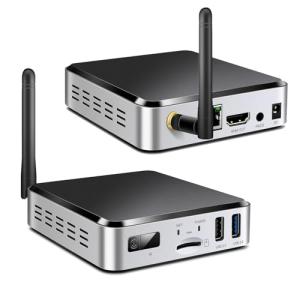 Geniatech Android 11 Smart TV Box HD 4K, HDMI Digital Signage Player, Mini PC 4G WiFi Bluetooth Video Player for Industrial/Commercial Advertising Menu Display