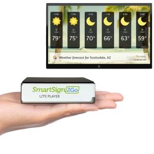 SmartSign2go Lite Digital Signage UltraHD 4k Media Player with Easy-to-Use Cloud-Based Software (Includes 2-Week Free Software Trial)