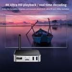 Geniatech Android 11 Smart TV Box 4K, HDMI-in Digital Signage Player, Mini PC WiFi Bluetooth Video Player for Industrial/Commercial Advertising Menu Display