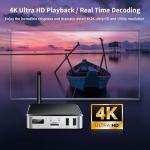 Geniatech Android 11 Smart TV Box HD 4K, HDMI Digital Signage Player, Mini PC 4G WiFi Bluetooth Video Player for Industrial/Commercial Advertising Menu Display