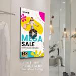 32 Inch FHD 700nits Wall Mount Digital Signage Slim Fit Frameless Commercial Display LCD Monitor Advertising Screen 2-32GB Android 9.0