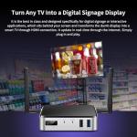 Geniatech APC390K Android 11 Smart TV Box HD 4K, HDMI Digital Signage Player, Mini PC Support 4G WiFi Bluetooth Video Player for Industrial/Commercial Advertising Menu Display, 2GB+16GB