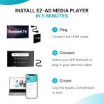 TV Digital Signage Player, Digital Signage 4k Player Kit, Auto-Post Content, Cloud-Controlled, Add Your PowerPoint Presentation, Free Plan & Mobile App, Thousands of Templates