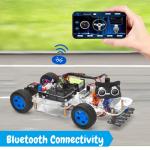 OSOYOO Robot Rc Smart Car DIY Kit to Build for Adults Teens with Servo Power Steering Motor, WiFi, Bluetooth, Code Programmable Compatible with Arduino