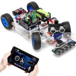 OSOYOO Robot Rc Smart Car DIY Kit to Build for Adults Teens with Servo Power Steering Motor, WiFi, Bluetooth, Code Programmable Compatible with Arduino