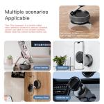Vacuum Suction Magnetic Phone Holder,2026 Upgraded 360° Adjustable Foldable Telescopic Hands-Free Suction Cup Car Phone Holder for Car/Gym/Mirror,Compatible with iPhone Android All Smartphones