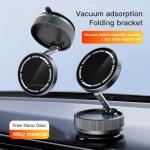 Vacuum Suction Magnetic Phone Holder,2026 Upgraded 360° Adjustable Foldable Telescopic Hands-Free Suction Cup Car Phone Holder for Car/Gym/Mirror,Compatible with iPhone Android All Smartphones