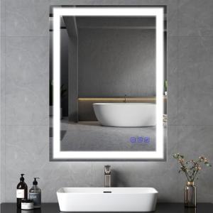 cxxsom LED Bathroom Mirror with Lights 36"x24" Smart Wall-Mounted LED Mirror Lighted Bathroom Mirror with Stepless Dimmable,Touch Screen Button, Anti-Fog, Memory Function, Adjustable Colors