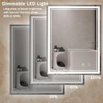 osemy 28" x 36" LED Bathroom Mirror with Lights Black Framed LED Mirror for Bathroom Lighted Bathroom Mirror Backlit and Front Black Aluminum Frame Anti-Fog Dimmable Vanity Smart Memory