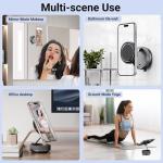 Vacuum Magnetic Phone Holder for Car/MagSafe,360° Adjustable Suction Cup Phone Mount, Foldable & Portable Magnetic Phone Stand for All Smartphones & All Car Models & Home/Office/Gym/Bathroom Mirror