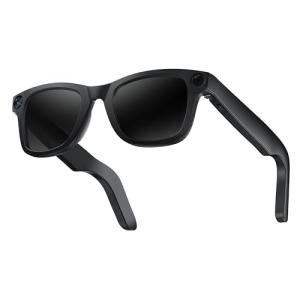 GAKLIVN 4K Camera Glasses, AI Smart Glasses with Real-Time Translation & Object Recognition,32GB Storage, Max 10Hrs Playtime | 2 Lens Set(Transparent&Black for Outdoor,Work,Travel, Business - Black