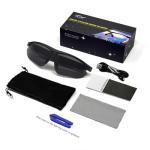 SRICH Polarized Bluetooth Sunglasses for Men, Women, Sport Smart Glasses, Built-in Mic & Open Ear Music Speakers, UV Protection Running Baseball Sunglasses, Cycling Glasses, Black