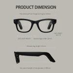 GAKLIVN 4K Camera Glasses, AI Smart Glasses with Real-Time Translation & Object Recognition,32GB Storage, Max 10Hrs Playtime | 2 Lens Set（Transparent&Black for Outdoor,Work,Travel, Business - Black