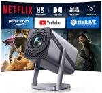[Netflix-Licensed & 4K Support & Auto Focus]- Smart Projector with WiFi 6 and 2-Way Bluetooth, Dolby Audio/ Auto Keystone/Zoom,360°Adjustable Stand, iWIMIUS Mini Portable Outdoor Proyector w/ HDMI ARC