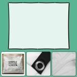 Holographic Rear Projection Screen Foldable: Indoor Projection Screens 50" x 89" Projectors Halloween Video Movie Night for Hang Wall Mounting