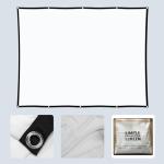 100" Outdoor Holographic Rear Projection Screen: 4K Indoor and Outdoor 16:9 Foldable Classroom Courtyard Projection Screen, Used for projecting Christmas Movies Videos Movie Nights (89 "H x 50 "W)