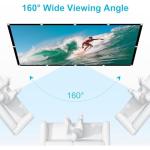 100" Outdoor Holographic Rear Projection Screen: 4K Indoor and Outdoor 16:9 Foldable Classroom Courtyard Projection Screen, Used for projecting Christmas Movies Videos Movie Nights (89 "H x 50 "W)